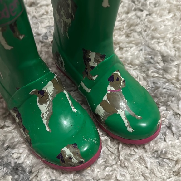 Mini Boden Wellies Rainboots EU26 US9 Kids Jack Russel Terrier Scout Dog - Picture 6 of 7